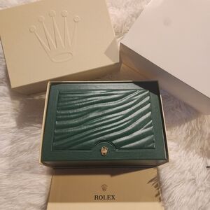 Rolex Green and Cream Watch Box